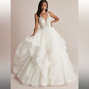 Justin Alexander -Carissa 88227 Luxurious Ivory Bridal Gown with Lace Details